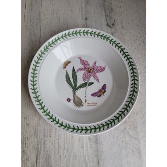 Portmeirion Botanic Gardens AS IS meadow saffron 8" soup salad bowl - Picture 1 of 11